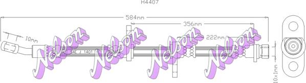 Kawe H4407 - Əyləc şlanqı furqanavto.az