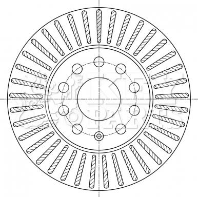 Key Parts KBD5393 - Əyləc Diski furqanavto.az