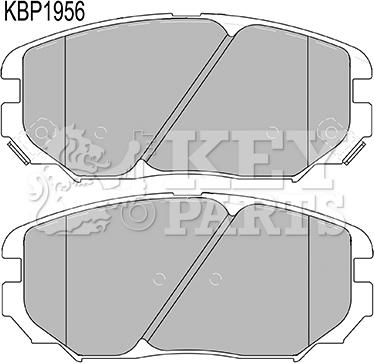 Key Parts KBP1956 - Əyləc altlığı dəsti, əyləc diski furqanavto.az