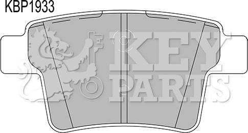 Key Parts KBP1933 - Əyləc altlığı dəsti, əyləc diski furqanavto.az