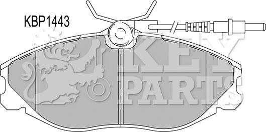 Key Parts KBP1443 - Əyləc altlığı dəsti, əyləc diski furqanavto.az