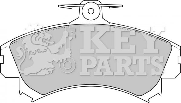 Key Parts KBP1458 - Əyləc altlığı dəsti, əyləc diski furqanavto.az