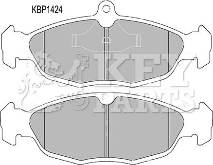 Key Parts KBP1424 - Əyləc altlığı dəsti, əyləc diski furqanavto.az