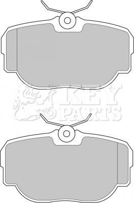 Key Parts KBP1507 - Əyləc altlığı dəsti, əyləc diski furqanavto.az