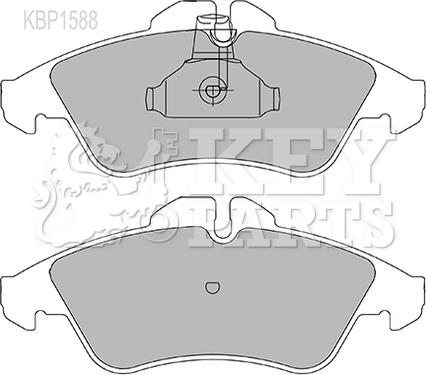 Key Parts KBP1588 - Əyləc altlığı dəsti, əyləc diski furqanavto.az