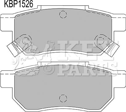 Key Parts KBP1526 - Əyləc altlığı dəsti, əyləc diski furqanavto.az