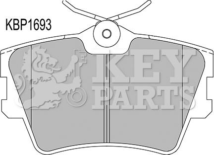 Key Parts KBP1693 - Əyləc altlığı dəsti, əyləc diski furqanavto.az