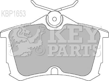 Key Parts KBP1653 - Əyləc altlığı dəsti, əyləc diski furqanavto.az