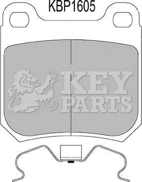 Key Parts KBP1605 - Əyləc altlığı dəsti, əyləc diski furqanavto.az
