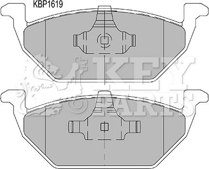 Key Parts KBP1619 - Əyləc altlığı dəsti, əyləc diski furqanavto.az