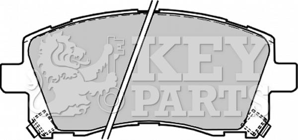 Key Parts KBP1680 - Əyləc altlığı dəsti, əyləc diski furqanavto.az