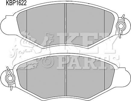 Key Parts KBP1622 - Əyləc altlığı dəsti, əyləc diski furqanavto.az