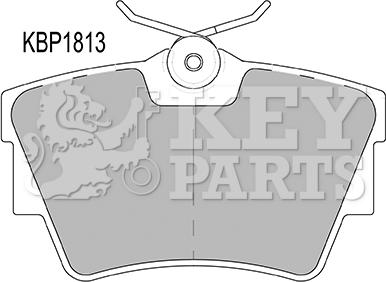 Key Parts KBP1813 - Əyləc altlığı dəsti, əyləc diski furqanavto.az