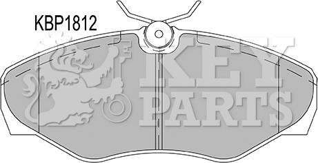 Key Parts KBP1812 - Əyləc altlığı dəsti, əyləc diski furqanavto.az