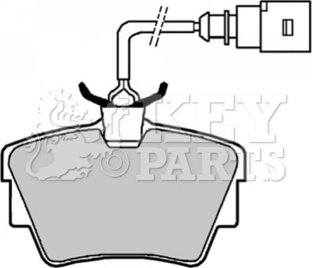 Key Parts KBP1822 - Əyləc altlığı dəsti, əyləc diski furqanavto.az