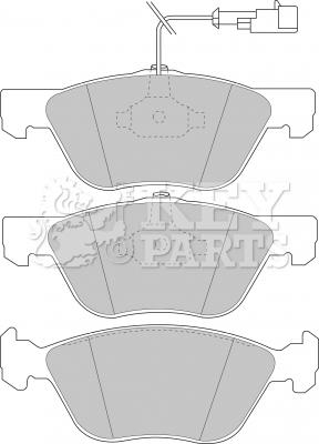 Key Parts KBP1396 - Əyləc altlığı dəsti, əyləc diski furqanavto.az