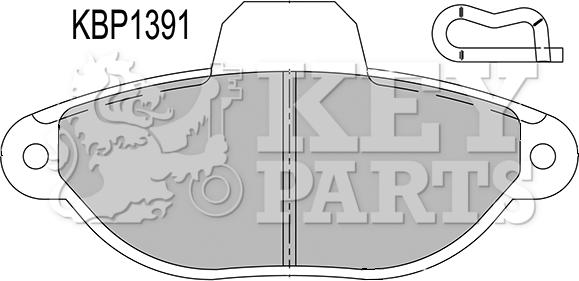 Key Parts KBP1391 - Əyləc altlığı dəsti, əyləc diski furqanavto.az