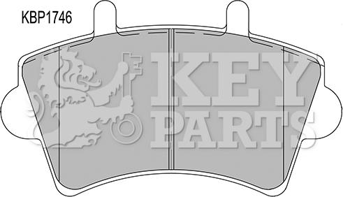 Key Parts KBP1746 - Əyləc altlığı dəsti, əyləc diski furqanavto.az