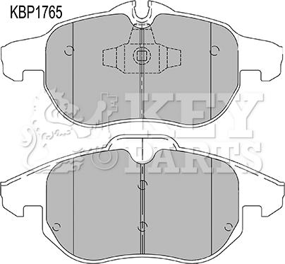 Key Parts KBP1765 - Əyləc altlığı dəsti, əyləc diski furqanavto.az