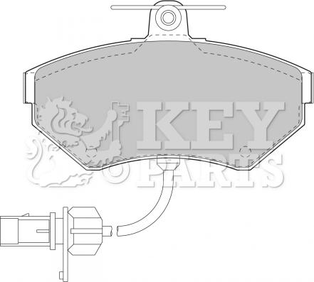 Key Parts KBP1733 - Əyləc altlığı dəsti, əyləc diski furqanavto.az