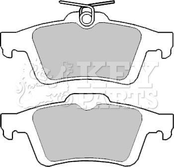 Key Parts KBP2403 - Əyləc altlığı dəsti, əyləc diski furqanavto.az