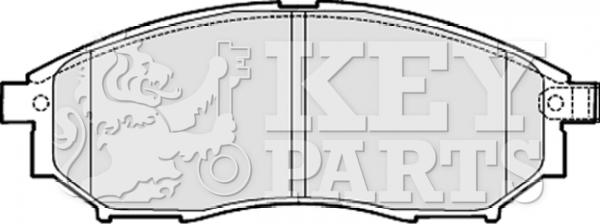 Key Parts KBP2060 - Əyləc altlığı dəsti, əyləc diski furqanavto.az
