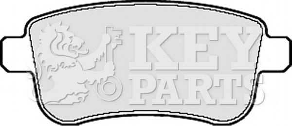 Key Parts KBP2124 - Əyləc altlığı dəsti, əyləc diski furqanavto.az