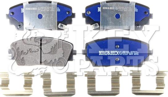 Key Parts KBP2332 - Əyləc altlığı dəsti, əyləc diski furqanavto.az