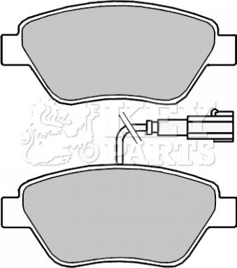 Key Parts KBP2243 - Əyləc altlığı dəsti, əyləc diski furqanavto.az