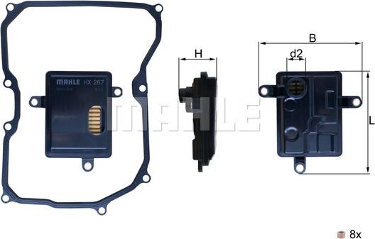 KNECHT HX 267D - Hidravlik Filtr, avtomatik transmissiya www.furqanavto.az