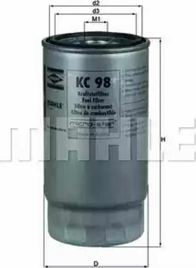 KNECHT KC 98 - Yanacaq filtri furqanavto.az