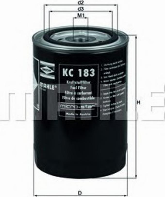 KNECHT KC 183 - Yanacaq filtri furqanavto.az