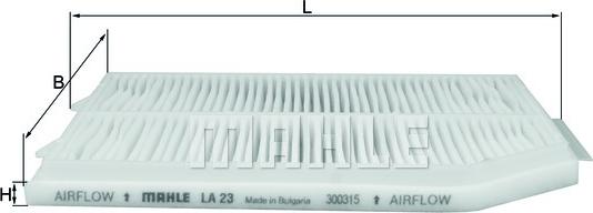 KNECHT LA 23 - Filtr, daxili hava furqanavto.az