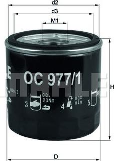 KNECHT OC 977/1 - Yağ filtri furqanavto.az