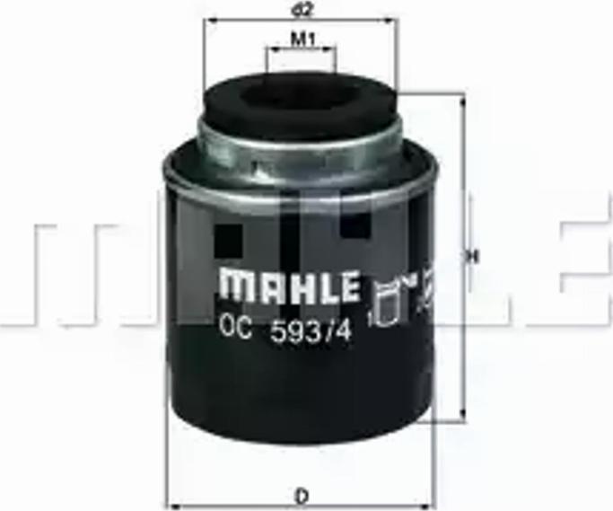 KNECHT OC 593/4 - Yağ filtri furqanavto.az