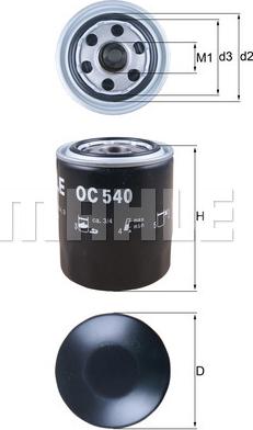 KNECHT OC 540 - Yağ filtri furqanavto.az