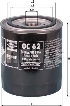 KNECHT OC 62 - Yağ filtri furqanavto.az
