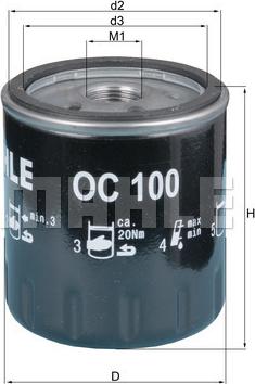KNECHT OC 100 - Yağ filtri furqanavto.az
