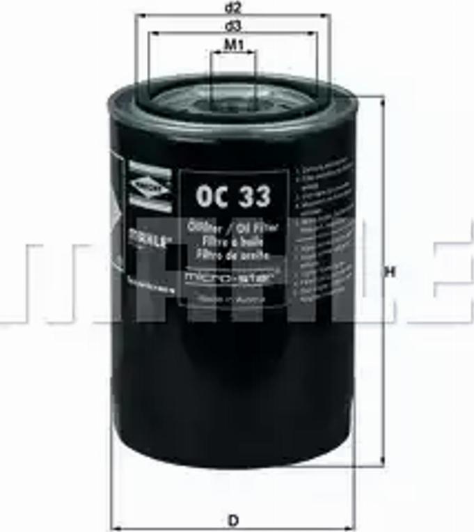 KNECHT OC 33 - Yağ filtri furqanavto.az
