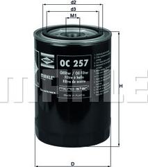 KNECHT OC 257 - Yağ filtri furqanavto.az