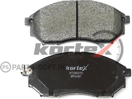 Kortex KT3392STD - Əyləc altlığı dəsti, əyləc diski furqanavto.az