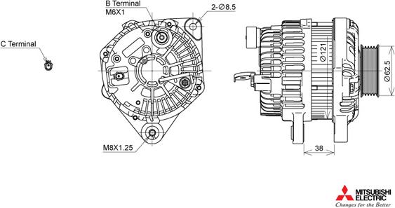 KUTNAK AUTOMOTIVE 722434/M - Alternator furqanavto.az