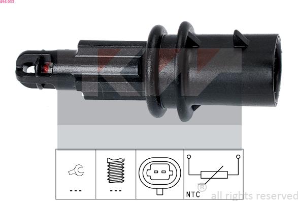 KW 494 033 - Sensor, giriş havasının temperaturu furqanavto.az