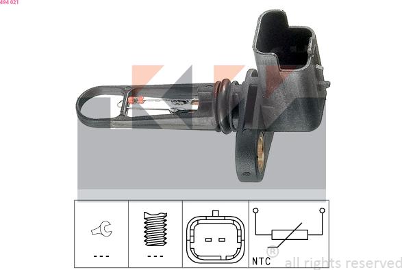 KW 494 021 - Sensor, giriş havasının temperaturu www.furqanavto.az