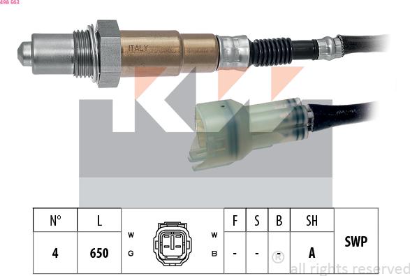 KW 498 563 - Lambda Sensoru furqanavto.az