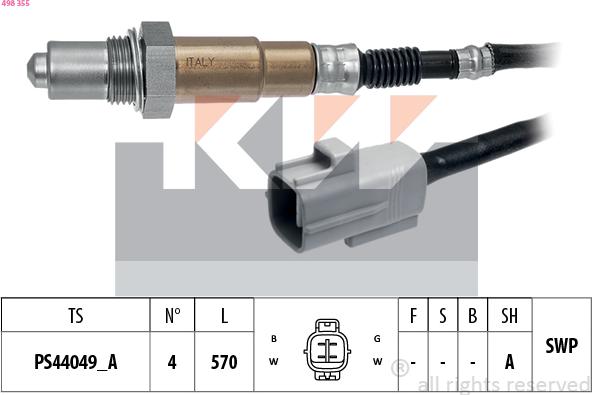 KW 498 355 - Lambda Sensoru furqanavto.az