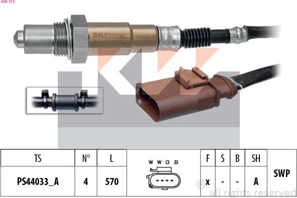 KW 498 315 - Lambda Sensoru furqanavto.az