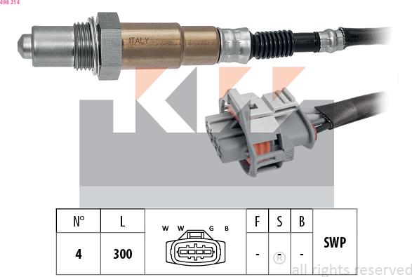 KW 498 214 - Lambda Sensoru furqanavto.az