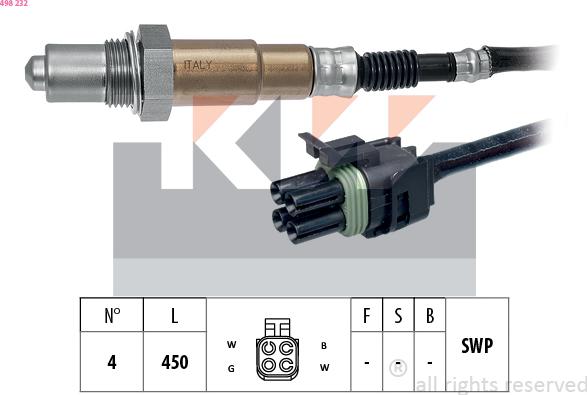 KW 498 232 - Lambda Sensoru furqanavto.az