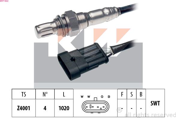 KW 497 022 - Lambda Sensoru furqanavto.az